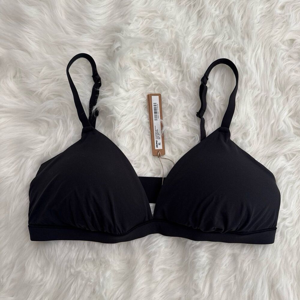 Skims Fits Everybody Mastectomy Triangle Bralette Onyx Size Medium